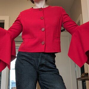 Oscar de la renta Red Cardigan